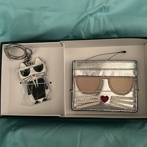Karl Largerfeld Card Holder and Key Chain.